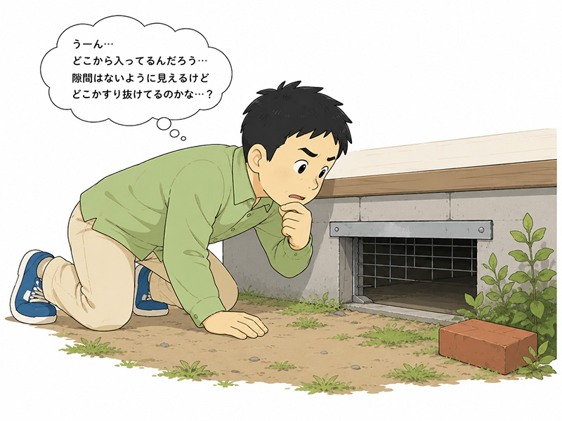 猫の進入ロを探す2